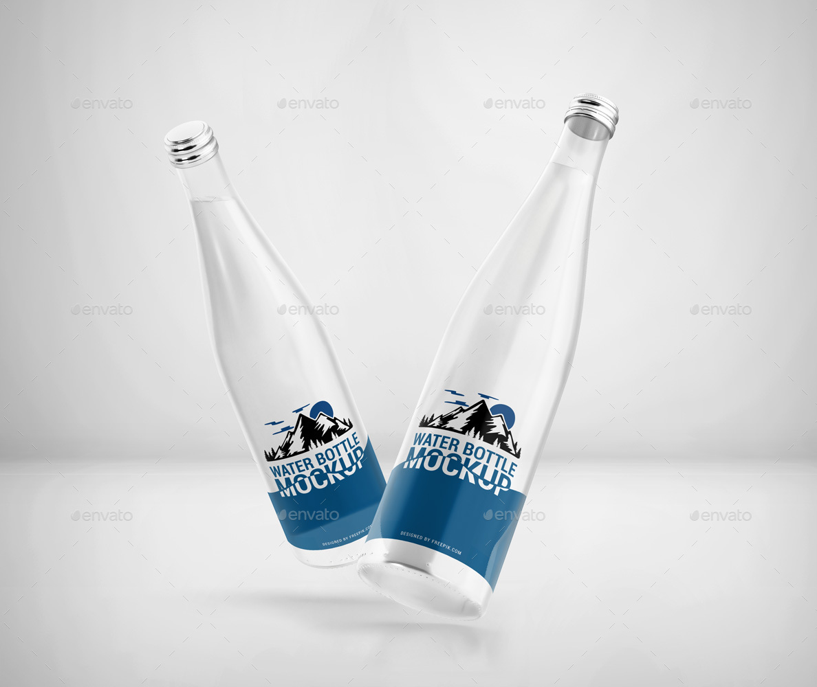 Download Glass Water Bottle Mockup by Pixelica21 | GraphicRiver