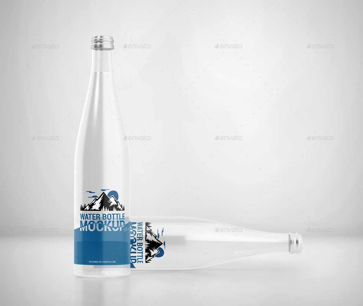 Download Glass Water Bottle Mockup By Pixelica21 Graphicriver