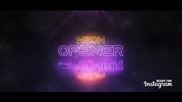 Neon Logo Opener - VideoHive 24168138