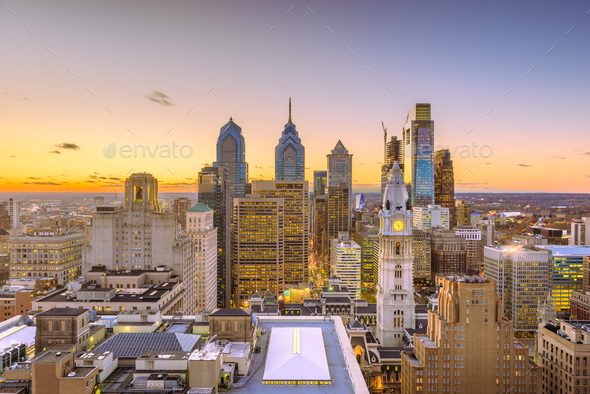 Philadelphia, Pennsylvania, USA  Skyline - Stock Photo - Images