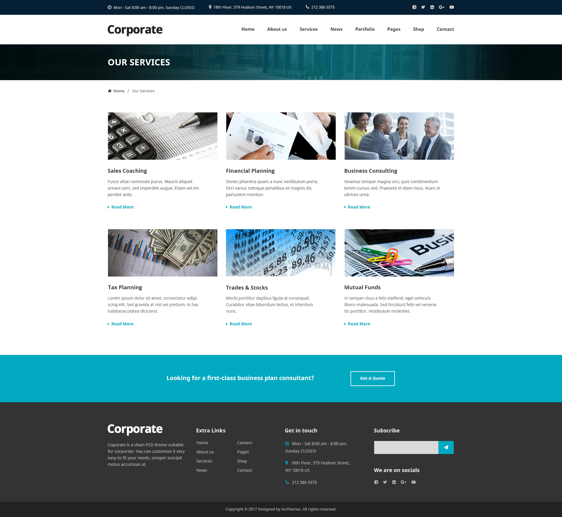 Consox - Corporate PSD Template