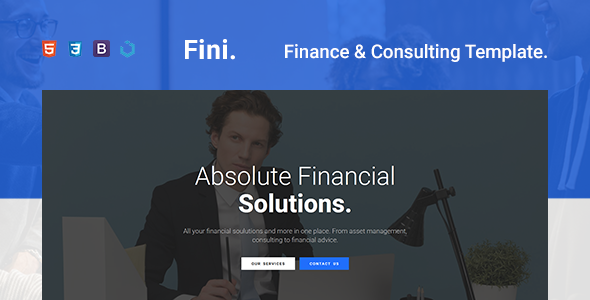 Fini — Finance & Consulting One Page Template
