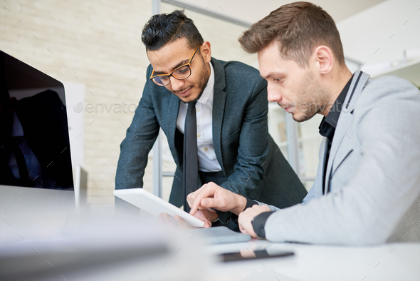 Two Entrepreneurs Discussing Startup - Stock Photo - Images