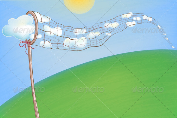 Summer Clouds in the Net - Landscapes Nature