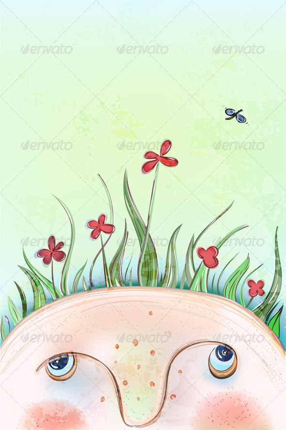 Download Summer Flowers Head AI EPS Vector