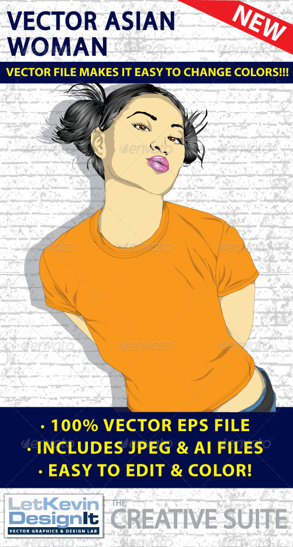 Asian Woman Vector - Fashion - People Characters