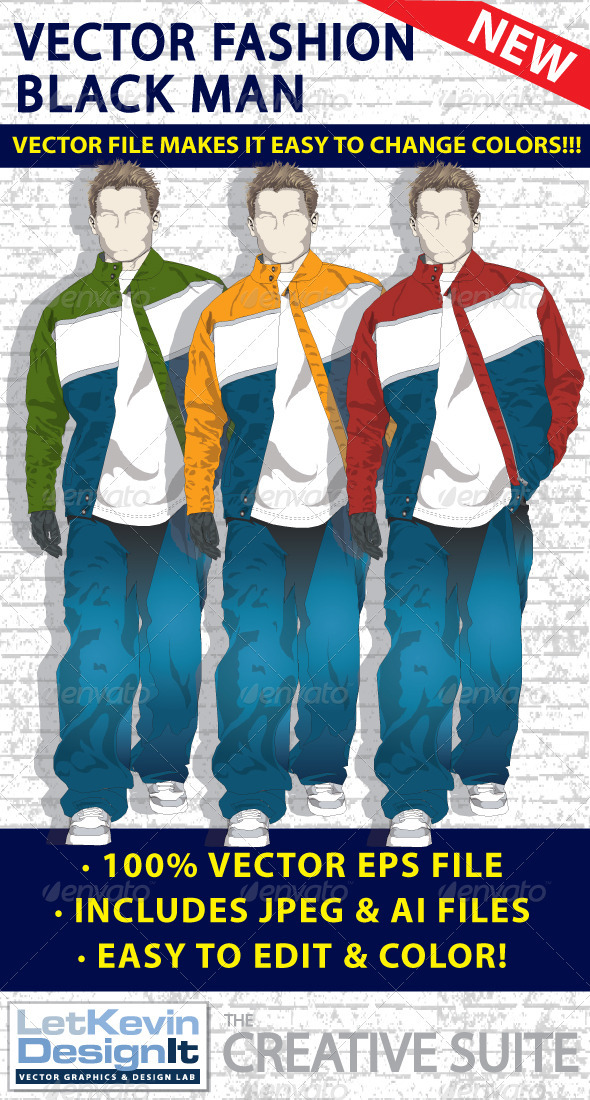 White Man Vector - Fashion - People Characters