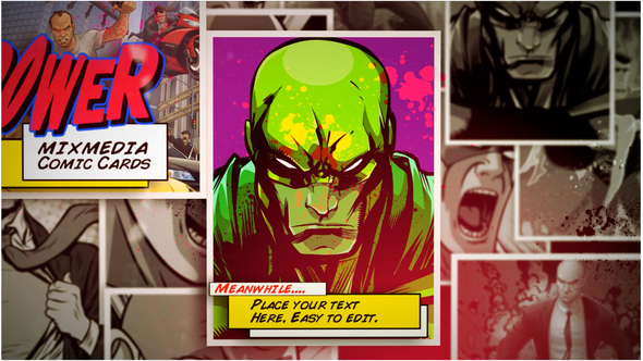 Comic Cards - VideoHive 24401173