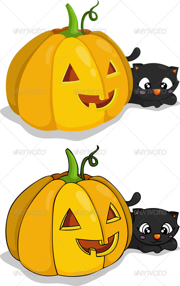 Pumpkin and Black Cat
