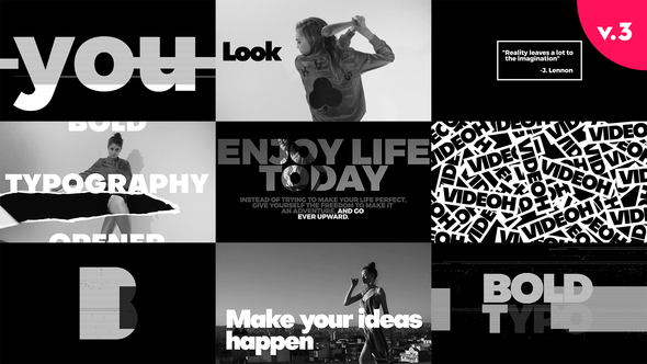 Bold Typo Openers - VideoHive 22513695