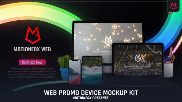Web Promo Device Mockup - Dark