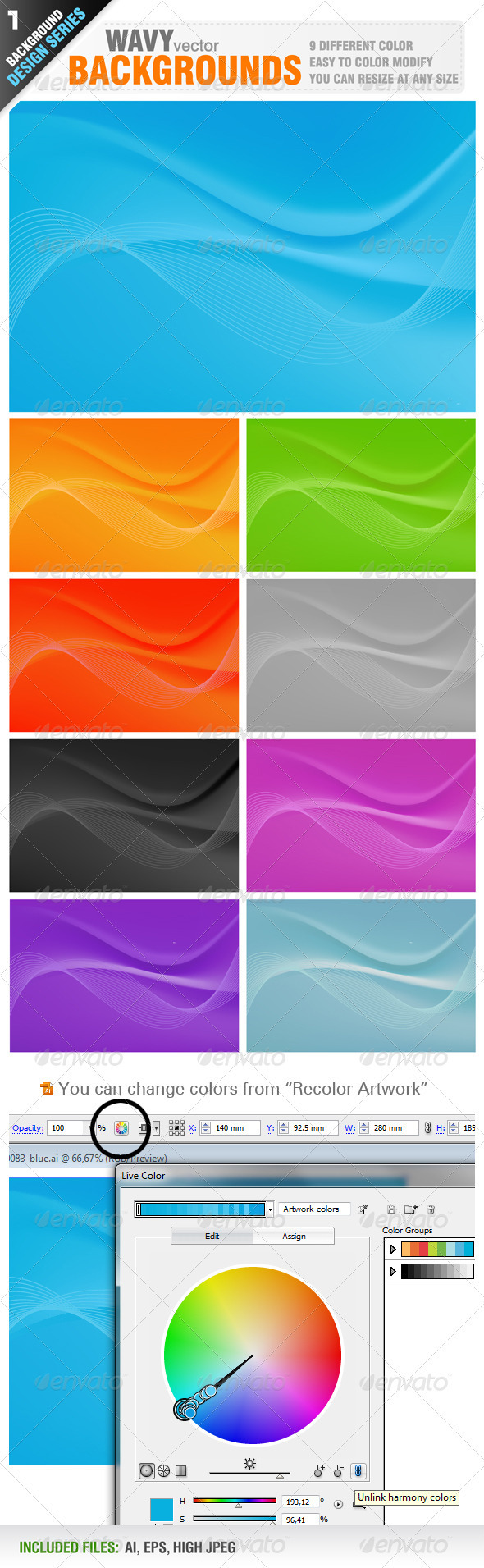 Wavy Background - Backgrounds Business