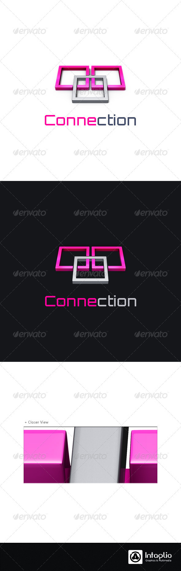 Communication Logo - Connection - 3d Abstract