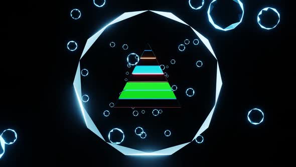 Floating In A Crystal Sphere Sparkling With Neon Disco Pyramid 03