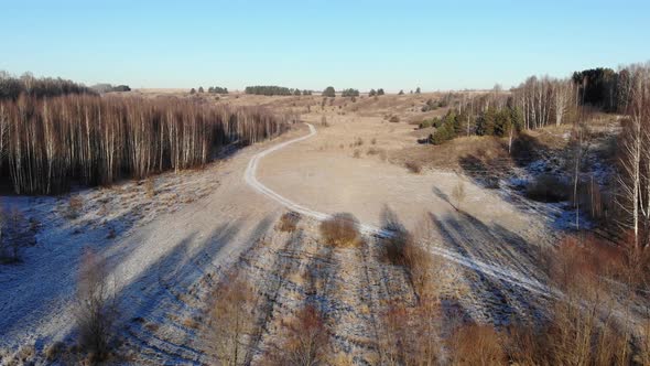 8 Winter Road In A Ravine