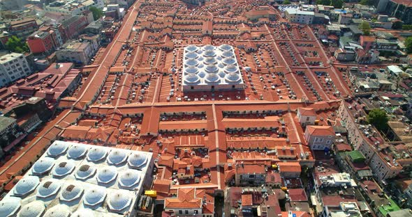 Aerial View of the Grand Bazaar in Istanbul