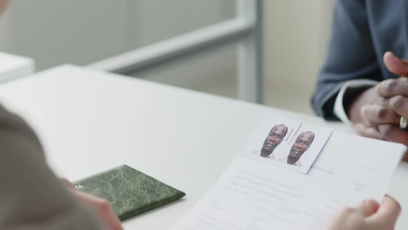 African American Visa Applicant Having Interview in Embassy alt