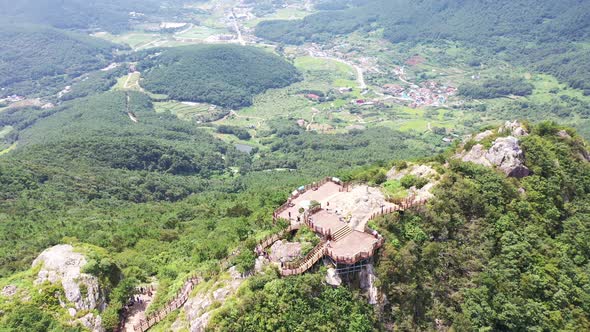 4K Aerial Drone Footage View of Mireuk Mountain alt