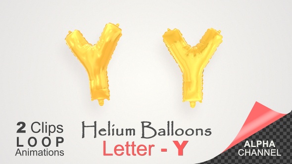 Helium Gold Balloons With Letter – Y
