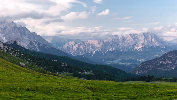 Day Time Lapse of Dolomites, South Tyrol, Italy alt