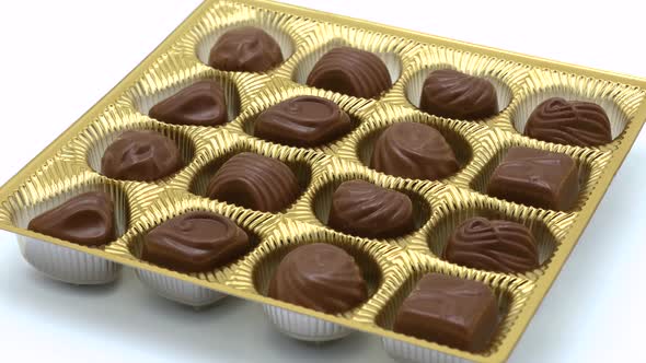 Chocolate candy set, assorted chocolate sweets, box of chocolates alt