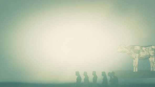 Israelite and the Golden Calf Under a Fog alt