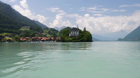 Beautiful View of the Lake on a Sunny Summer Day Brienz Lake with Clear Turquoise Water