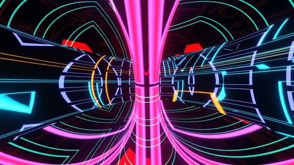 Vj Loop Abstract Surreal Neon Background Flashing Multicolored Lights 02