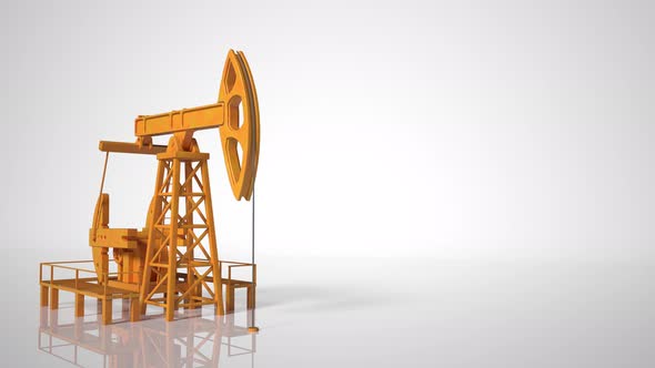 Pumping Oil Rig On a white background
