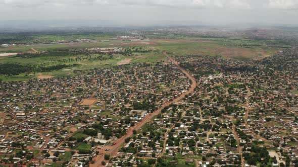 Africa Mali Vast Field And Village Aerial View 10