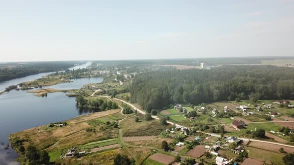Beautiful Landscape Of The River Western Dvina And The Village Of Verkhovye 2 alt