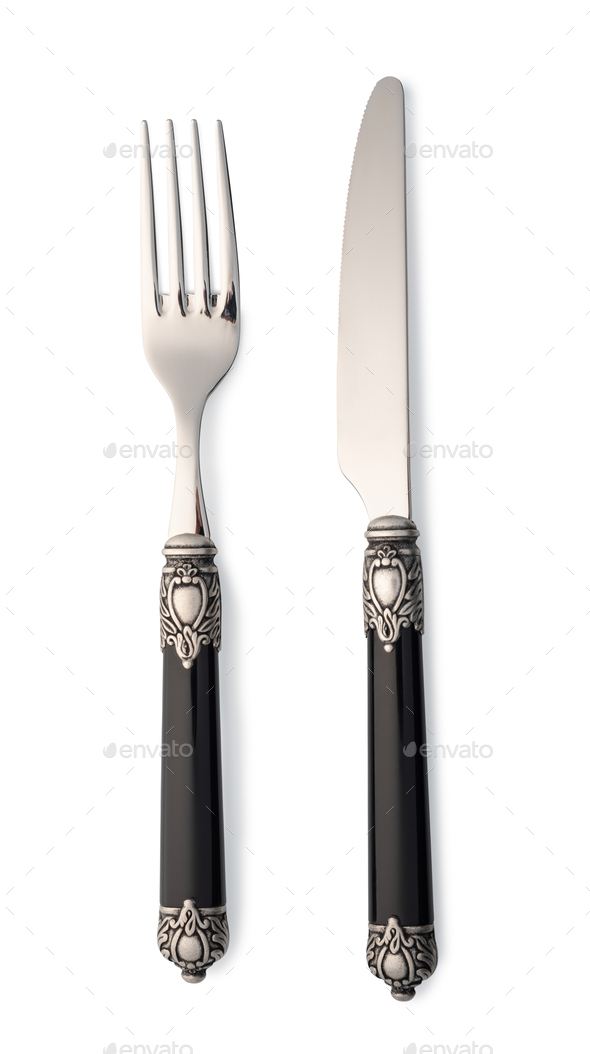 Cutlery set with Fork and Knife Stock Photo by gresei PhotoDune