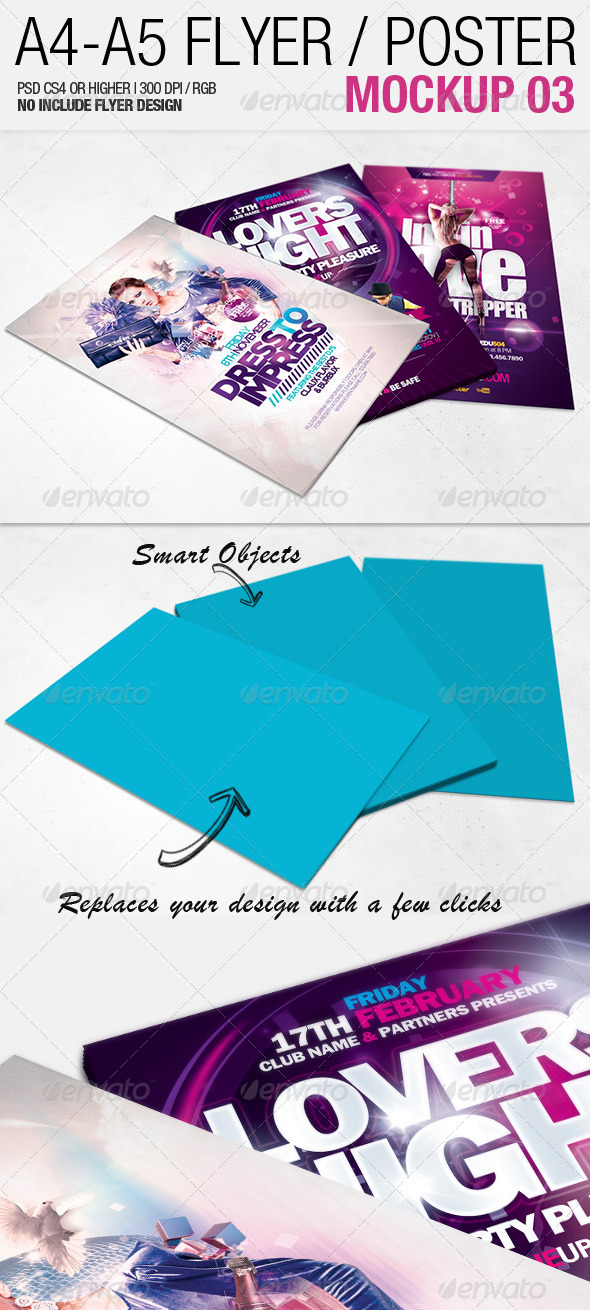 A4 - A5 Flyer Mockup 03 - Flyers Print