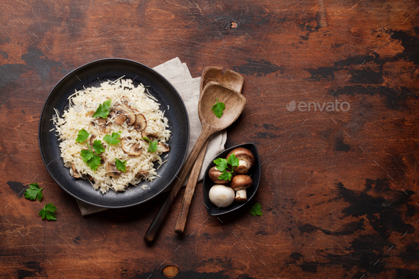 Delicious mushrooms risotto - Stock Photo - Images