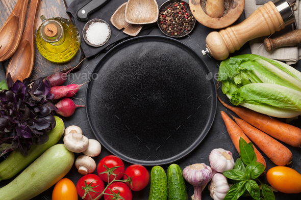 Assorted raw organic vegetables - Stock Photo - Images