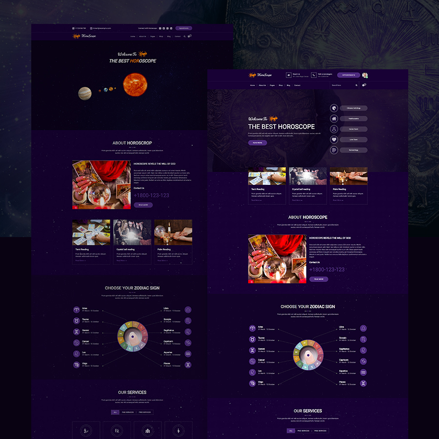 Horoscope All In One Astrology And Numerology Html Template By Webstrot