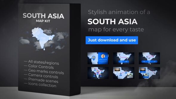 Map of South - VideoHive 24429949