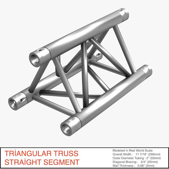 Triangular Truss Straight - 3Docean 24431636