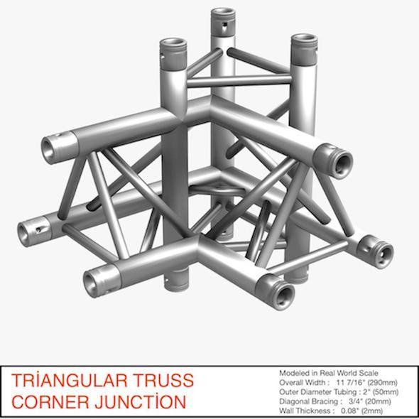 Triangular Truss Corner - 3Docean 24431769