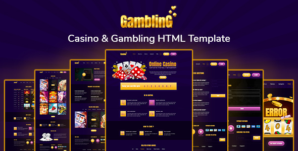 Gambling- Casino & Gambling HTML Template by Ingenious_Team