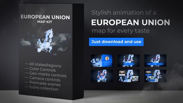 Map of European - VideoHive 24434678