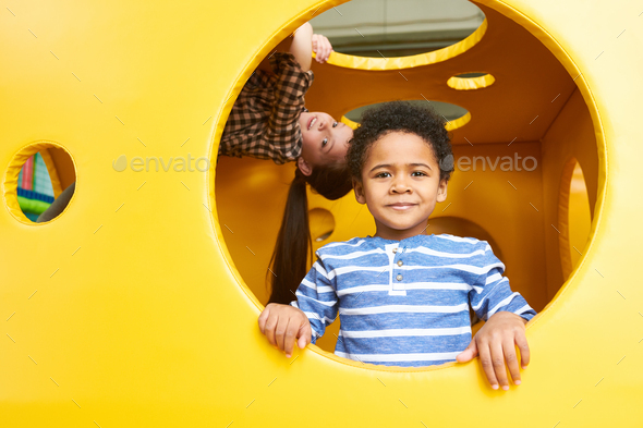 African-American Boy in Play Center
