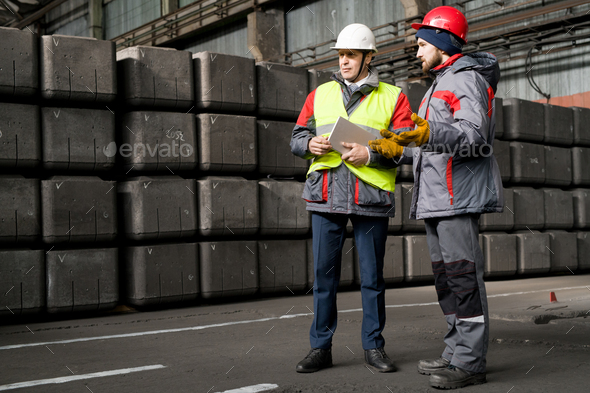 Workers at Heavy Industry Plant - Stock Photo - Images