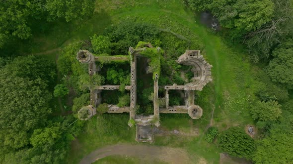 Fast Decent Looking Down On Cambusnethan Priory Ruins alt
