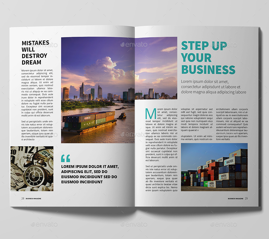 Business Magazine, Print Templates 