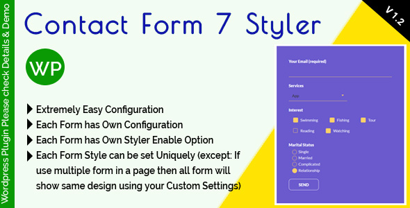 Contact Form 7 Styler – Make Form Stylish Using Custom Design