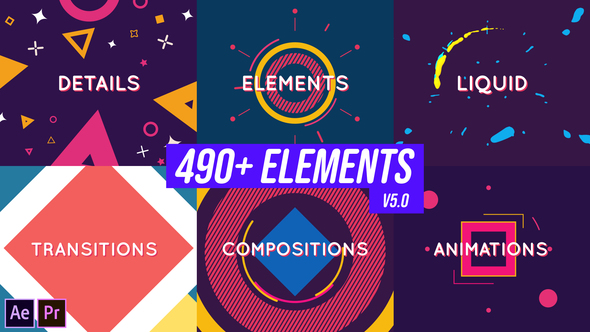 Shape and Motion Animated Elements Pack