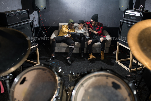 Young People Chilling in Studio