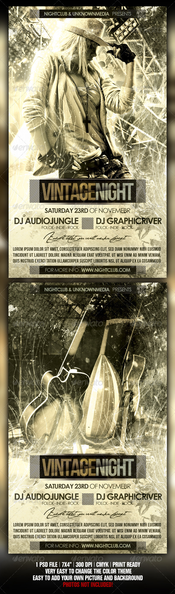 Vintage Concert / Party - Flyers Print Templates