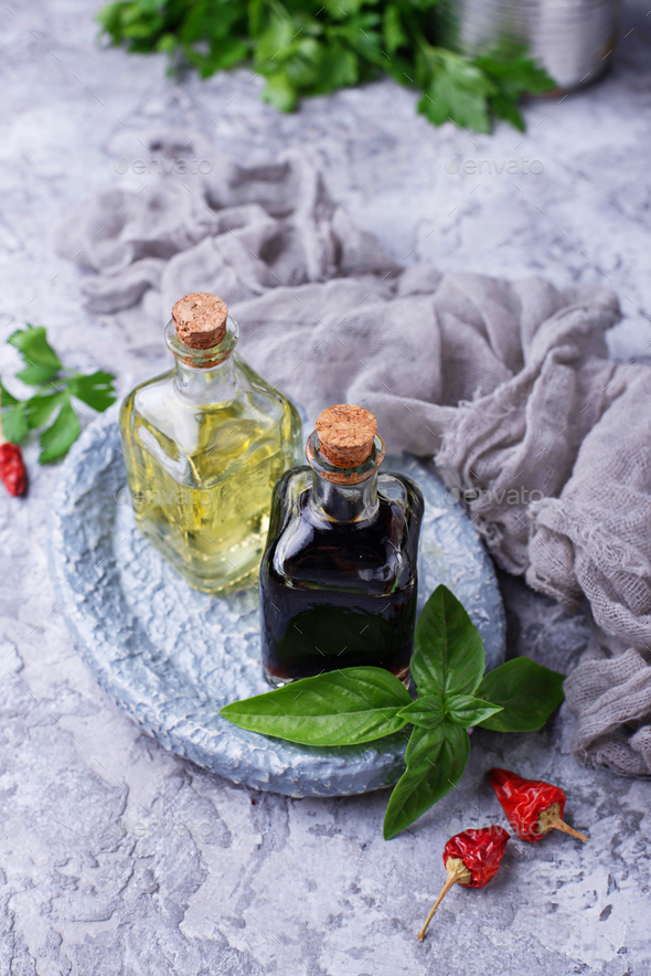 Olive oil and vinegar Stock Photo by furmanphoto PhotoDune